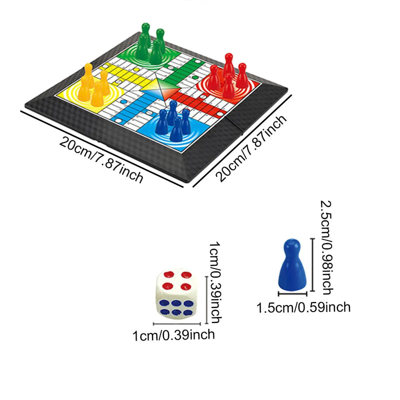 Ludo & Xadrez Voador Master – Jogo de Estratégia Clássico para Toda a Família